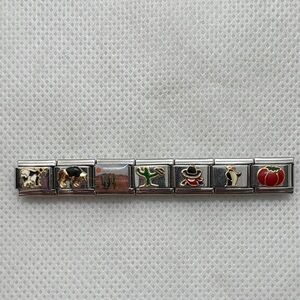 Assortment of Silver Charm Links for Nomination Charm Bracelet